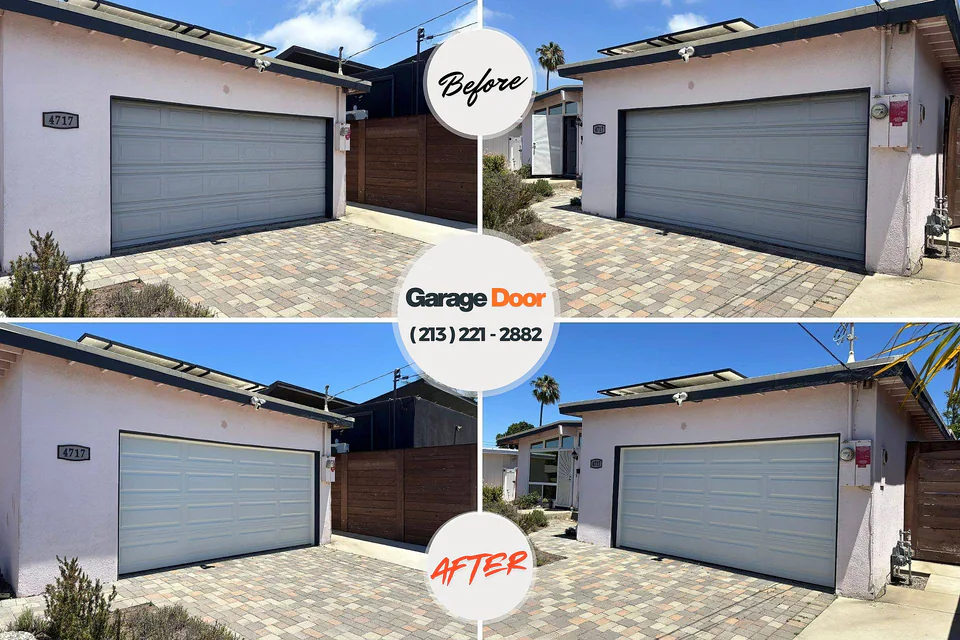 Before and after: garage door repair Wakefield, NE